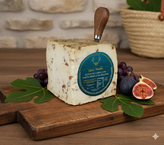 FORMAGGIO CAPRINO CON PROSCIUTTO IBERICO DI GHIANDA