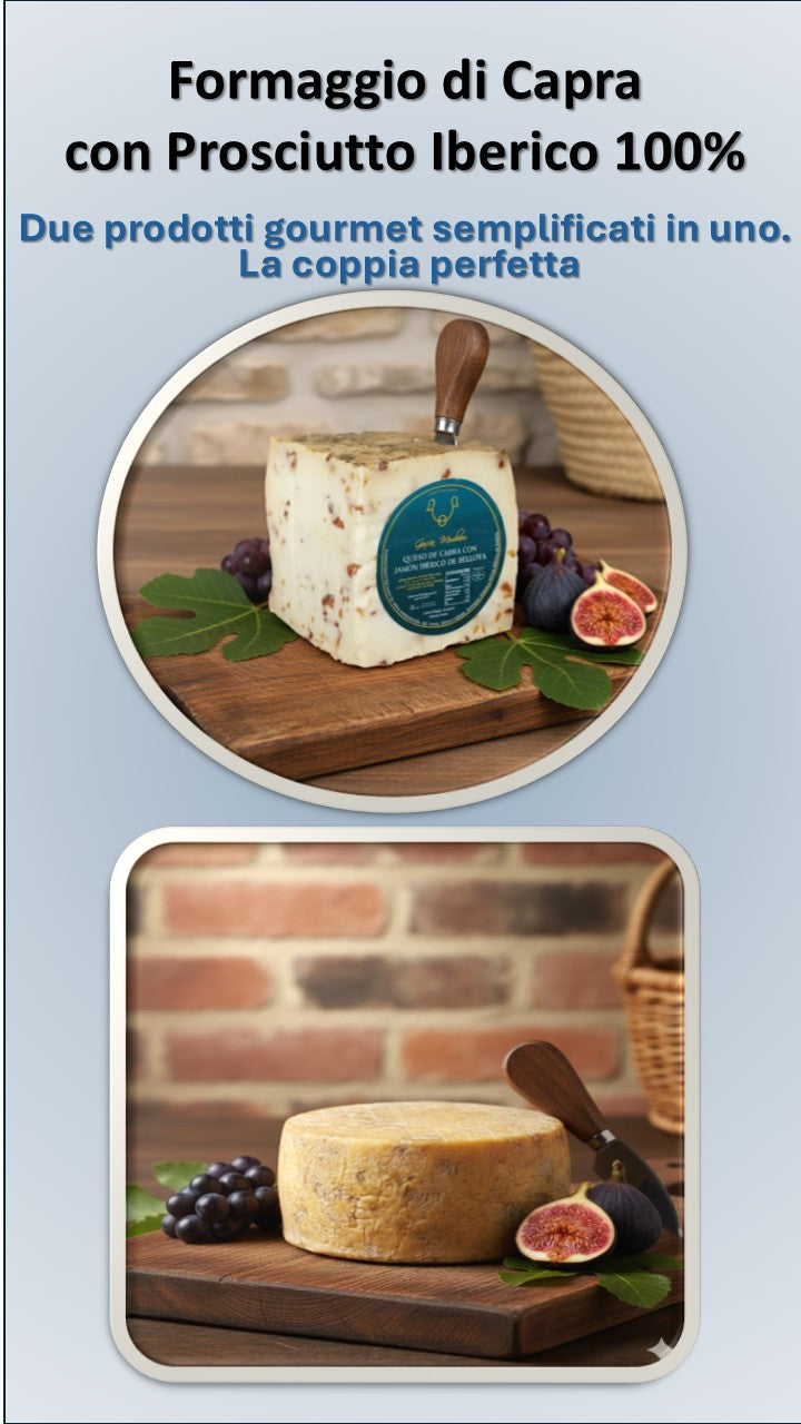 FORMAGGIO CAPRINO CON PROSCIUTTO IBERICO DI GHIANDA