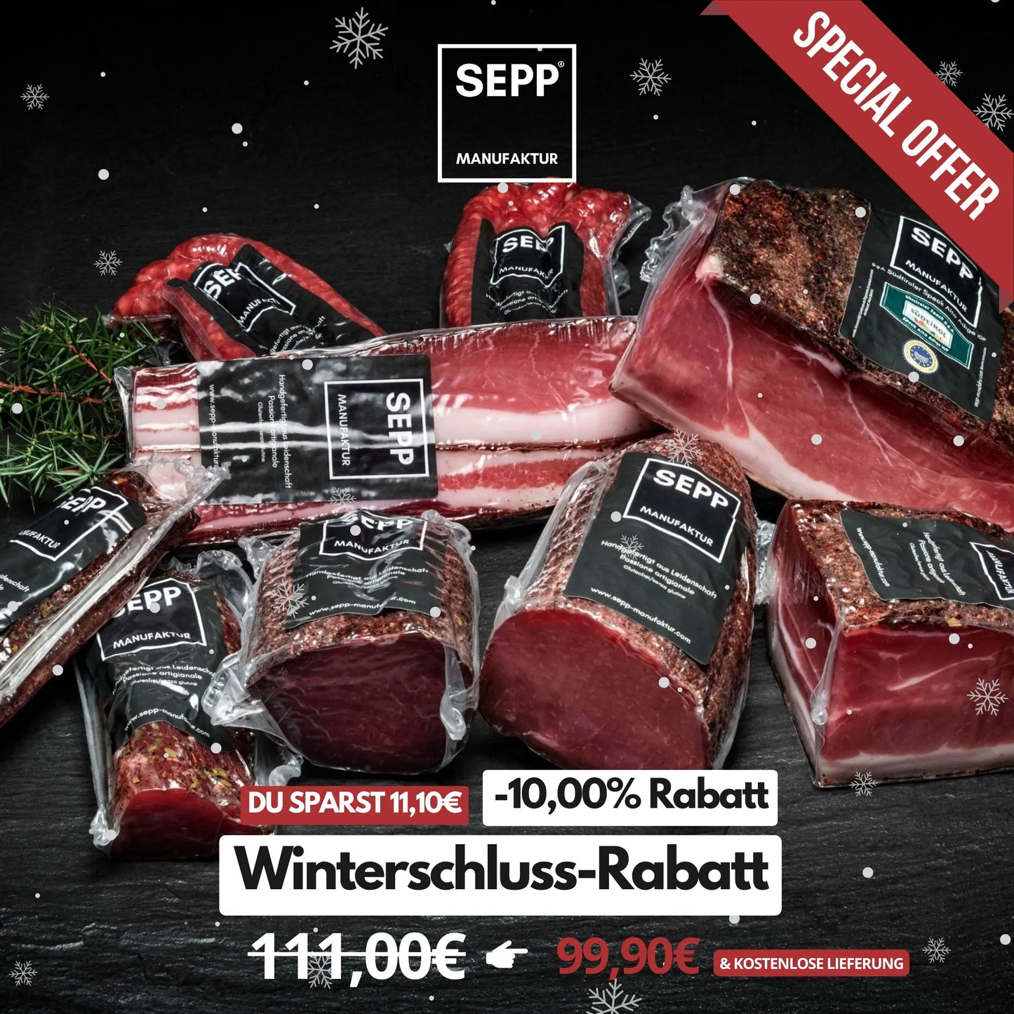 SEPP' Degustationspaket 'geräuchert' - Versand kostenlos